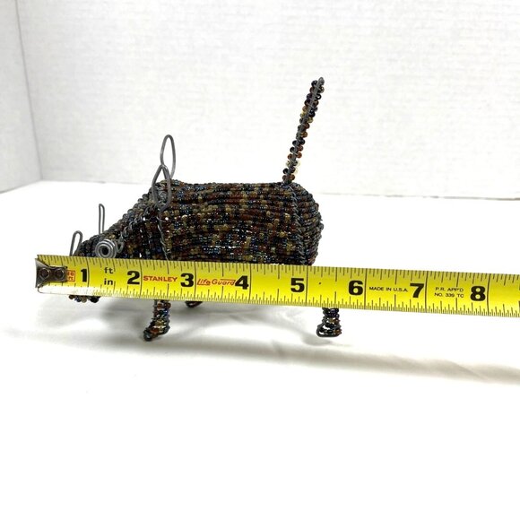 South Africa Warthog Pig Boar Handmade Beaded Wire African Craft Art Sculpture - Picture 10 of 12